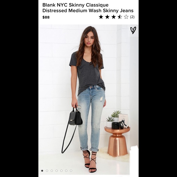 BlankNYC Skinny Classique Distressed Jeans - Picture 1 of 11